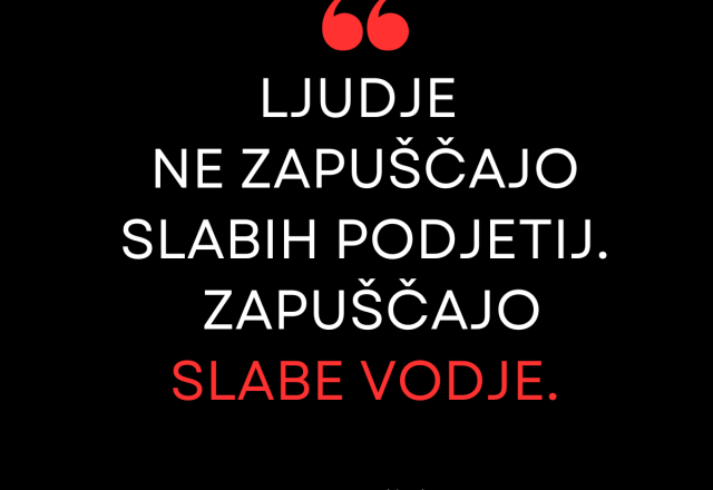 Zakaj zaposleni res zapuščajo podjetja? Odgovor je v vodenju